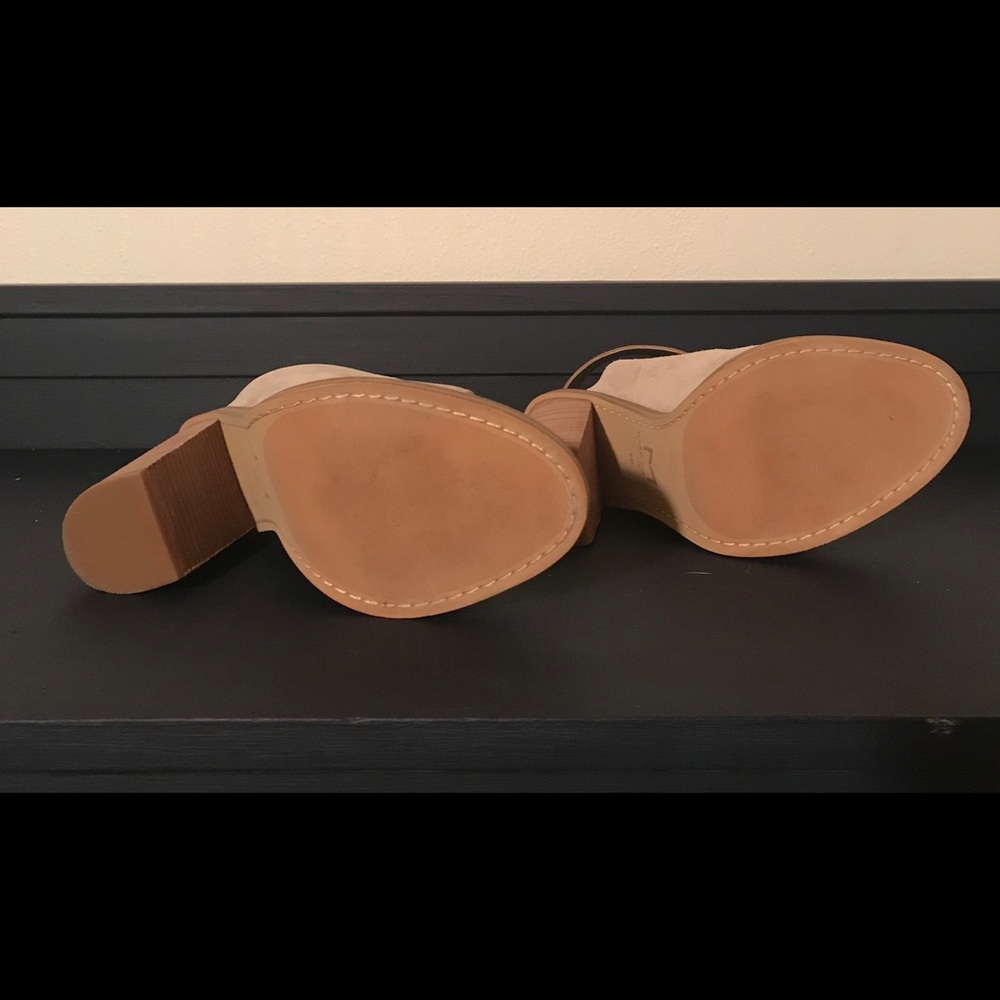 Marc Jacobs Beige Suede Open-Toe Block Heel Sandals - Picture 8 of 10